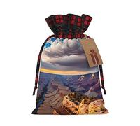 Beauty Grand Canyon 1 Bolsas de regalo navideñas con estampado, bolsas de regalo con cordón, regalos y obsequios para fiestas de Navidad