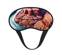 Beauty Grand Canyon - Antifaz para dormir en avión con estampado de Gran Cañón, máscara de dormir de poliéster para el hogar y viajes