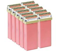 Beauty Image - Cera Depilatoria Roll-on 100 ml Rosa - Pack 12 Cartuchos (Resinas 100% Españolas)