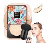 Beauty Linasi - Crema de Belleza con Cobertura Clara, Veze, Wonderninelife, Con Pincel Champiñón (Marfil)