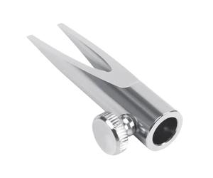 Beauty - Molinillo de maquillaje profesional para aseo, recortadora plateada inoxidable con funda de agarre ergonómico y precisión de punta puntiaguda para madres, hermanas, novias y artistas