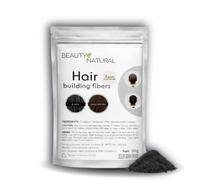 Beauty Natural Hair Building Fibers - Recarga de fibras de densidad capilar para la laminación natural de zonas de luz, negro y marrón oscuro, 50 g/100 g (negro, 50 g)