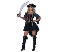 Beauty of the Dark Seas - Disfraz de pirata para mujer, talla S