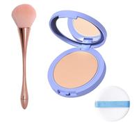 Beauty Powder Cake for Makeup Hold, Finishing Pressed Powder that Locks Makeup in Place, Absorbs Excess Oil, Blurs Imperfections, Lightweight & Breathable (DARK COMPLEXION)
