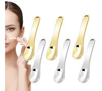 Beauty Scoop, 6 espátulas de loción reutilizables, aplicador cosmético de metal para crema, lociones, hidratantes, accesorios de belleza