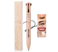 Beauty Searcher Lápiz de maquillaje 4 en 1, Eyeliner, lápiz de cejas, lápiz de labios y fluorescente, resistente al agua Long Lasting (#101)