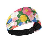 Beauty Spring Flowers Camelia - Diadema elástica para mujer, absorbe la humedad, para maquillaje, ciclismo, tenis, voleibol