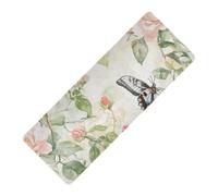 Beauty Spring Flowers District of American Beauty Rose Butterfly - Tapete de yoga con estampado de mariposas y rosas no tóxicas, goma natural, antideslizante, grosor de 1 mm con tapete de