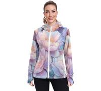 Beauty Spring Flowers Indiana Peony_2 - Sudadera con capucha y cremallera completa para gimnasio, protección UPF 50+, senderismo al aire libre, Beauty Spring Flowers Indiana Peony_2, XXL