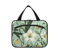 Beauty Spring Flowers - Neceser colgante verde para hombres que viajan con gancho, neceser esencial de diseñador para papá, gimnasio, envase para perfume de L