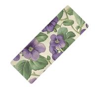 Beauty Spring Flowers New Jersey - Esterillas de yoga impresas en color violeta para entrenamiento en casa, goma natural, antideslizante, grosor de 1 mm, con bolsa de yoga, tapete para ejercicio de 71