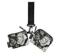 Beauty Spring Flowers New York Rose_4 - Carteras dobles de pulsera para mujer, mini tarjetero de moda con correa de muñeca para mujer, 2 paquetes de tarjetas para mujer