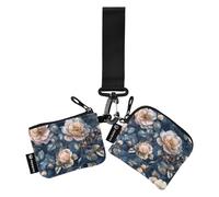 Beauty Spring Flowers New York Rose_90841_3 - Estuche para tarjetas para mujer, bonito llavero de moda, monedero con correa de muñeca para mujer, 2 paquetes de crédito para hombre