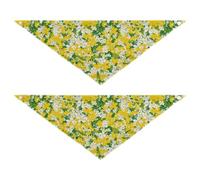 Beauty Spring Flowers - Pañuelos ajustables para perros y gatos, diseño de flores, color amarillo, para razas de perros, gatos, talla S