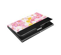 Beauty Spring Flowers Peach Blossom - Tarjetero delgado con bolsillo de cuero y acero inoxidable para proteger tus tarjetas