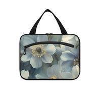Beauty Spring Flowers South Dakota Pasque Flower - Neceser colgante para hombre para viajar con gancho, estuche de maquillaje impermeable para mujeres imprescindible para guardar maquillaje L, Beauty