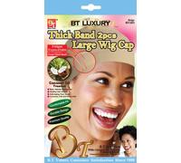 Beauty Town Thick Band Large Wig Cap (2 Pieces) (Beige) by Beauty Town