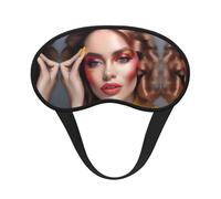 Beauty Trends - Antifaz para dormir con borde negro satinado para una comodidad óptima y bloqueo de la luz