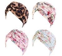 Beauty YFJH Turbante de algodón para Mujer, Gorro para quimioterapia contra el cáncer, Gorro para pérdida de Cabello, Leopardo/Rosa/Beige/Verde Claro, Talla única