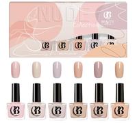 Beauty4Britain - Estuche de esmalte de uñas desnudo 6 colores neutros 10 ml - secado rápido, larga duración