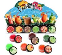 Beauty4Britain Juego de 6 bálsamo labial de cócteles: mojito, daiquiri de fresa, amanecer de tequila, ruso negro, margarita, en la playa