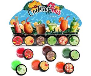 Beauty4Britain Juego de 6 bálsamo labial de cócteles: mojito, daiquiri de fresa, amanecer de tequila, ruso negro, margarita, en la playa