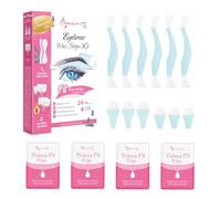 Beauty7 Bandas de Cera Depilatoria de Cejas para Piele Sensible, 24 Tiras de Cera y 4 Toallitas con Aceite Calmante Depilación Facial