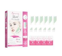 Beauty7 Bandas de Cera Fría Cara 24 Tiras Depilación Facial Fórmula Cera para Piel Sensible Fácil Aplicación Depilación Duradera