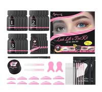 Beauty7 Lash Lift and Tint Kit 4 en 1, Kit de Laminación y Tinte de Pestañas y Cejas, Kit de Elevación de Pestañas y Cejas con Tinte Marrón Oscuro, Semi Permanente Lifting Kit de Pestañas Rizador