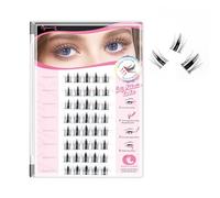 Beauty7 Pestañas Autoadhesivas 40pcs Clusters Lash Press On Reusable Self-adhesive Eyelash Clusters No Glue No Remover 1 Step Lashes Pre Glued Cluster Lashes 13-15mm