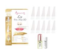 BEAUTY7 PURE 20 Bandas de Cera Facial con Polvo de Perla y Aceite | Cera Fría para Labio Superior y Mentón, Sin Calor, Suave para Piel Sensible y Resultados Lisos Hasta 6 Semanas