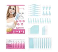 Beauty7 Tiras de Cera Kits Todo en UNO 88 PCS, Tiras de Cera Fría Depilación Facial para Piel Sensible