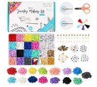 BeautyBeads Polymer Clay Beads Set de 3000 unidades y 15 colores, pulsera y collar DIY Met +350 accesorios adicionales