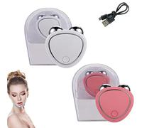 Beautycare Microcurrent Face Lifting Massager, Vibration Facial Massage Device with Heat &3 Massage Modes, Face Massager Electric Face Lifting for Neck Skin Care (pink&white)