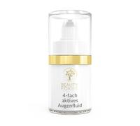 BeautyFokus Fluido ocular activo 4 veces, fórmula 4 en 1 para el contorno de los ojos, patas de gallo, bolsas y párpados caídos, 15 ml, fabricado en Alemania
