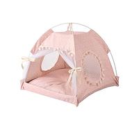 beautyhe Casitas para Gatos Mascota Tiendas de campaña Plegable Cama de Gato Perro Tienda Cama Cama para Perro con sombrilla Perro Sombra de Sol Large,Pink