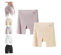Beautykomi - Ropa interior BeautyKomi de seda de hielo de cintura alta para mujer, con control de abdomen, levantamiento de cadera, sin costuras y grado 7A, #A*2 piezas, XXL