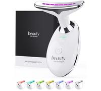 BeautyOnBoard Herramienta de masaje facial, herramienta de escultura facial con terapia de luz LED de 7 colores, dispositivo facial iónico con tratamiento cálido, USB C recargable, caja de regalo +