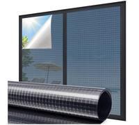 Beautysaid Película de privacidad unidireccional: película reflectante para ventana, espejo unidireccional, película tintada para el hogar y la oficina (negro-plata, 45x200 cm)