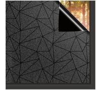 Beautysaid Película opaca de privacidad para ventanas de vidrio, esmerilada, autoadhesiva, con patrones triangulares, para puerta de vidrio, protección UV, 90x200 cm