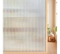 Beautysaid Película para Ventanas Película de Privacidad para Ventanas de Cristal, Película de Ventana Opaca de Cristal Acanalado Anti UV, Adherencia Estática Sin Pegamento Autoadhesiva para Hogar