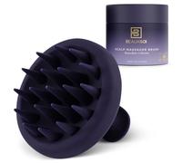 BEAUXSOI Cepillo de silicona para champú y cuero cabelludo, masajeador para el crecimiento del cabello, limpiador de cuero cabelludo para caspa, champú para el cuero cabelludo, masajeador de cuero