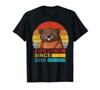 Beaver 2016 Birthday Funny Vintage Beaver Retro Sunset Camiseta