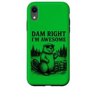 Beaver Juego de Palabras Broma Gráfico Vintage Animal Humor Impresionante Carcasa para iPhone XR