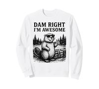 Beaver Juego de Palabras Broma Gráfico Vintage Animal Humor Impresionante Sudadera