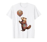 Beaver Mandala Art Graphic Animal Print, bonita obra de arte Beaver Camiseta