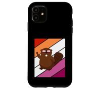 Beaver Pride Lesbian Flag LGBTQ Orgullo Orgullo Apoyo Orgullo Carcasa para iPhone 11