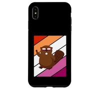 Beaver Pride Lesbian Flag LGBTQ Orgullo Orgullo Apoyo Orgullo Carcasa para iPhone XS MAX
