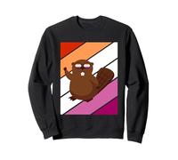 Beaver Pride Lesbian Flag LGBTQ Orgullo Orgullo Apoyo Orgullo Sudadera