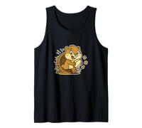 Beaver Rugby Correr Dibujos Animados Camiseta sin Mangas
